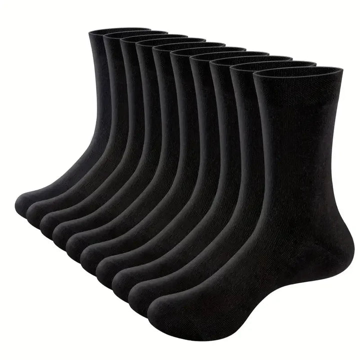 Foot comfort men's socks. 10 pairs breathable, anti-slip sports socks for active men.