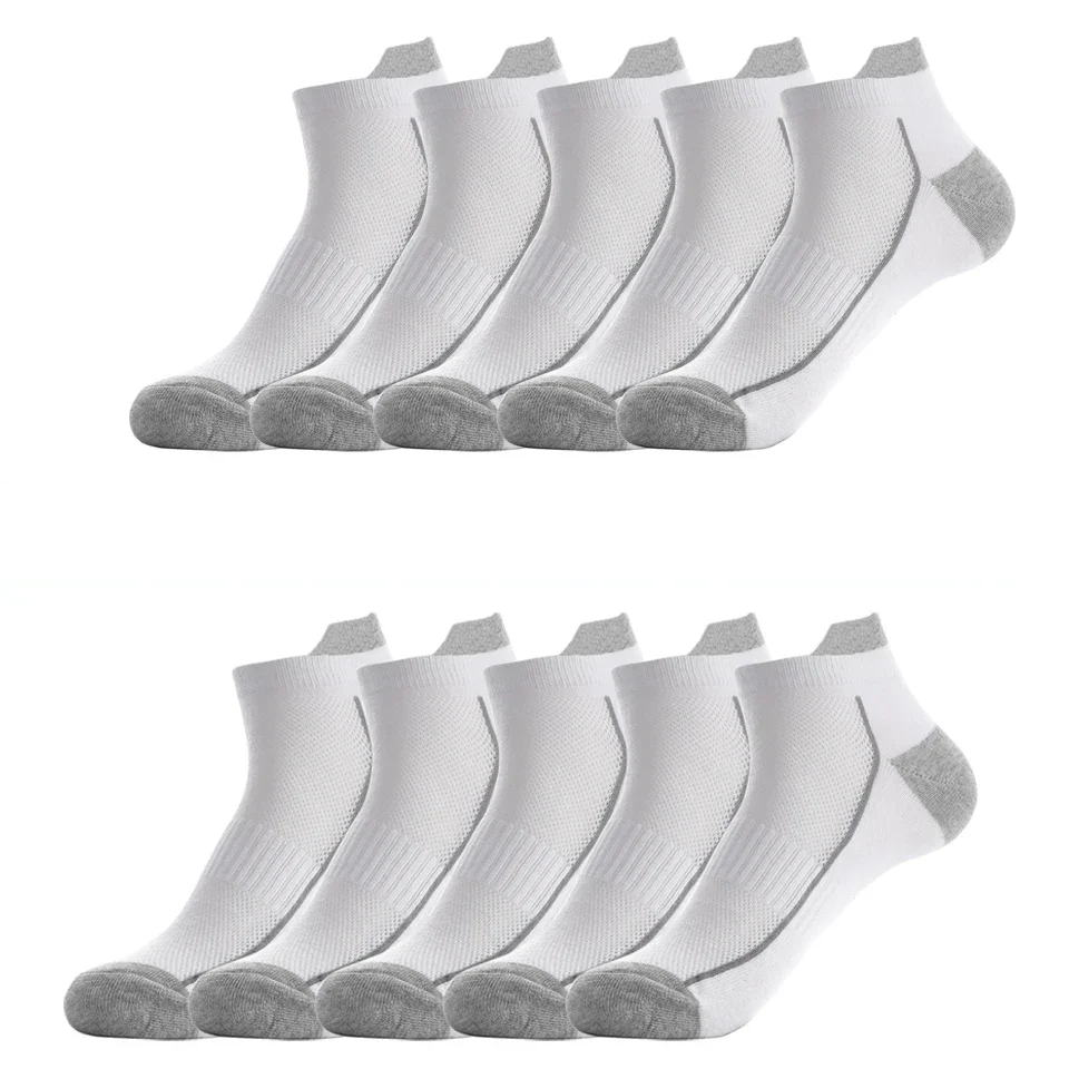 Men's everyday essential socks. 10 pairs breathable bamboo, anti-slip, odor-resistant.