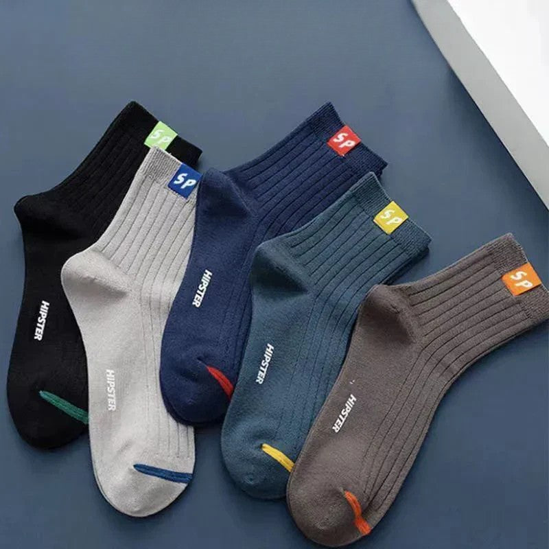Premium men's sports socks, 10 pairs. Breathable bamboo, anti-slip, for ultimate foot comfort.