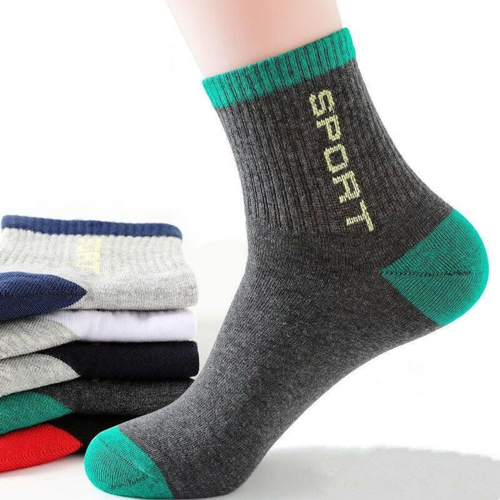 Comfortable men's anti-slip socks. 10 pairs, breathable bamboo, perfect for sports.