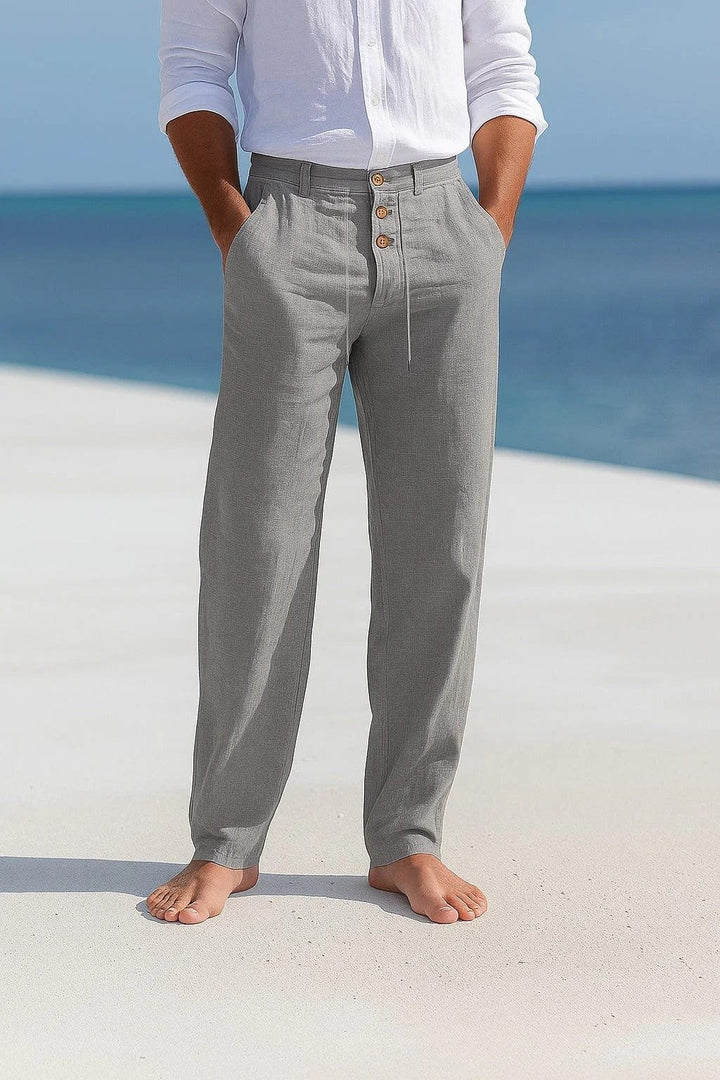 Comfortable men's breathable chino pants, designed for ultimate all-day comfort & relaxed summer wear.