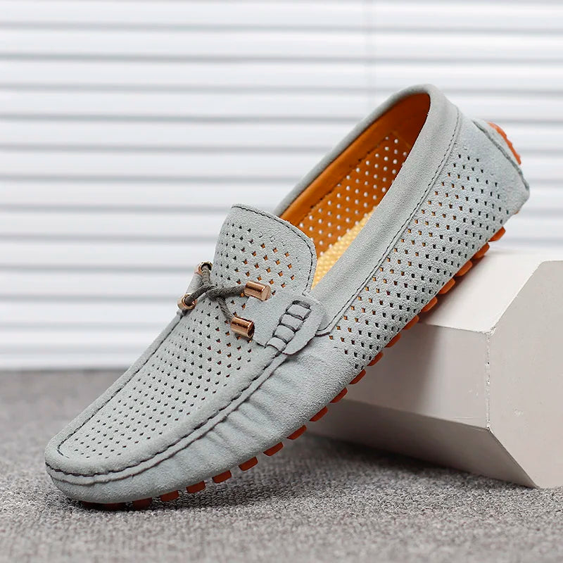 Modern men's breathable leather slip-on shoes. Perfect comfort & casual wear for versatile fashion.