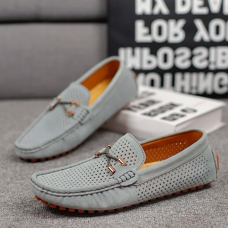 Genuine leather men's slip-ons. Engineered for ultimate breathability, comfort, and versatile casual style.