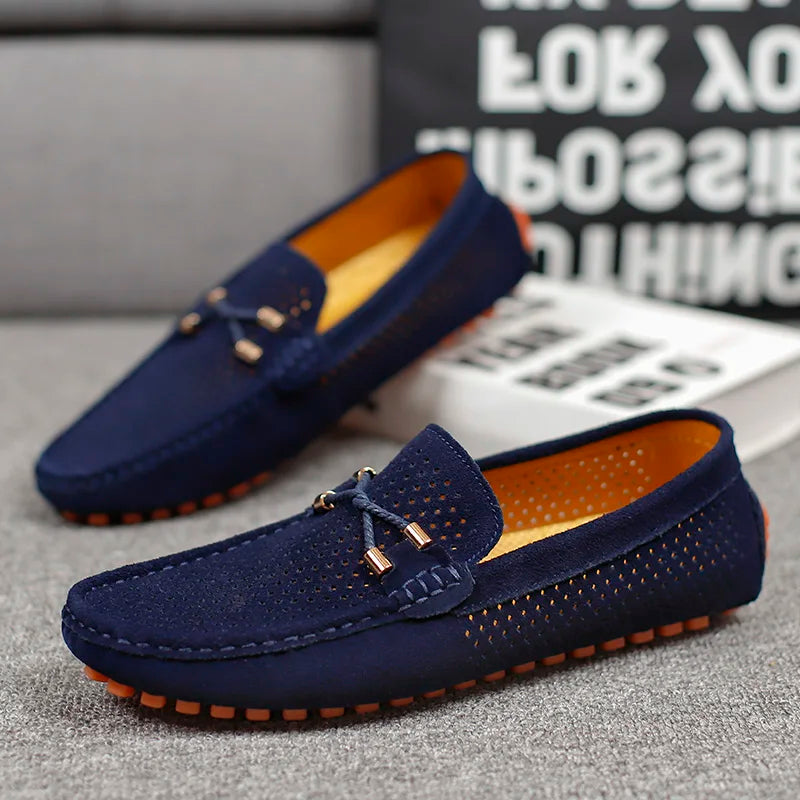 Lightweight & breathable men's slip-on leather shoes. Perfect comfort shoes for walking & casual wear.
