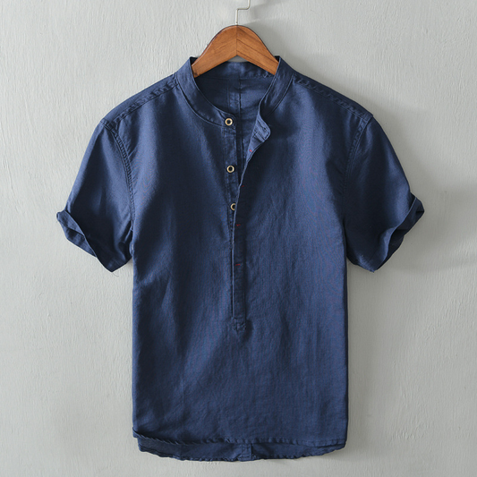 Men's breathable long-sleeve summer shirt for casual wear & effortless style.