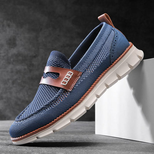 Men's breathable mesh loafers, ideal for summer comfort & casual wear.