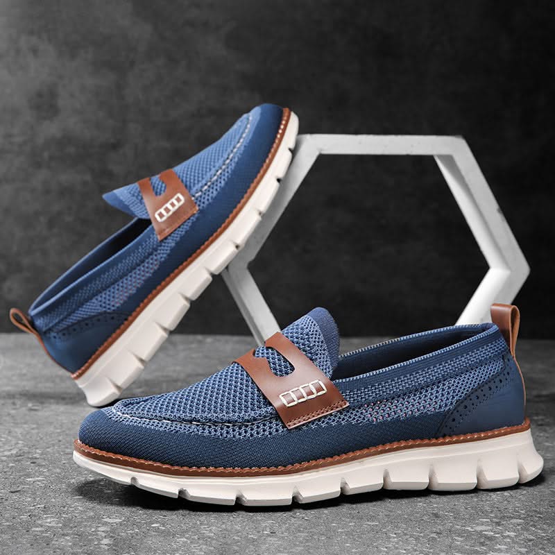 Lightweight men's slip-on loafers with orthopedic arch support.