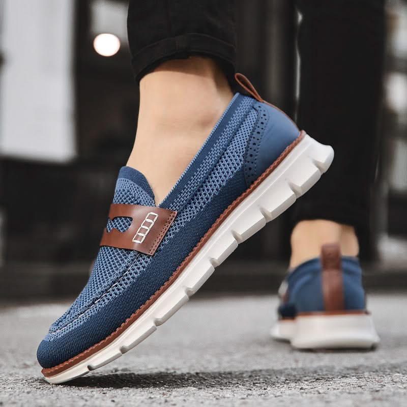 Casual men's mesh loafers, perfect breathable footwear for all-day comfort.