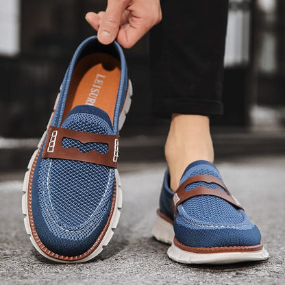 Stylish men's loafers, featuring breathable mesh & orthopedic insoles.