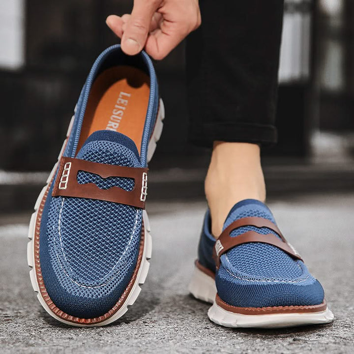 Stylish men's loafers, featuring breathable mesh & orthopedic insoles.
