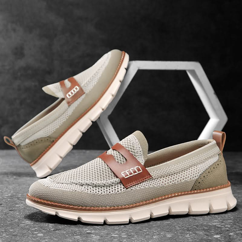 Men's summer slip-on loafers, light & airy with orthopedic support.