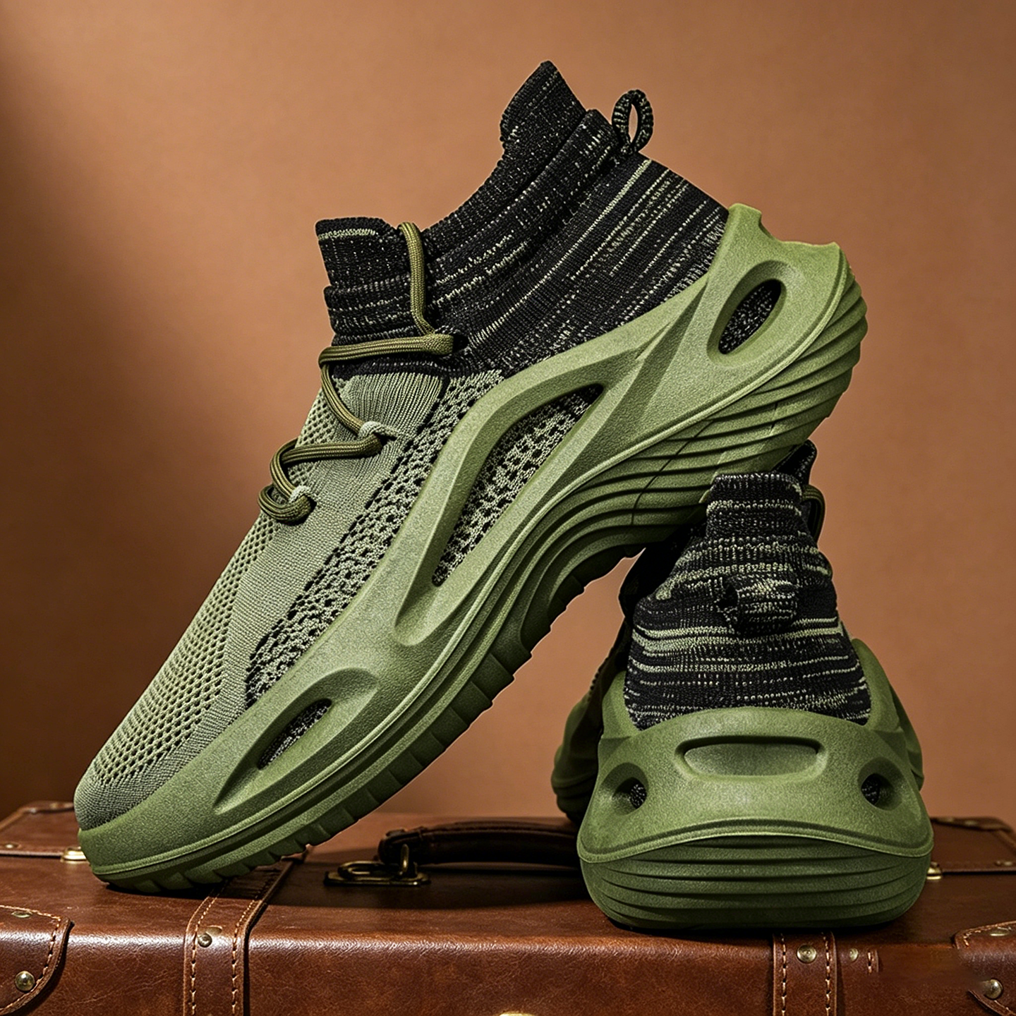 Modern men's comfort sneakers with breathable mesh, ideal for casual everyday style.