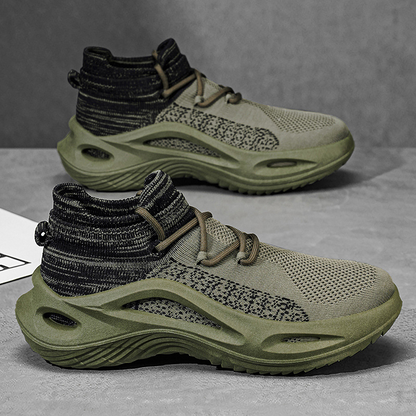 Cushioned men's athletic street shoes, lightweight design for ultimate comfort & breathability.