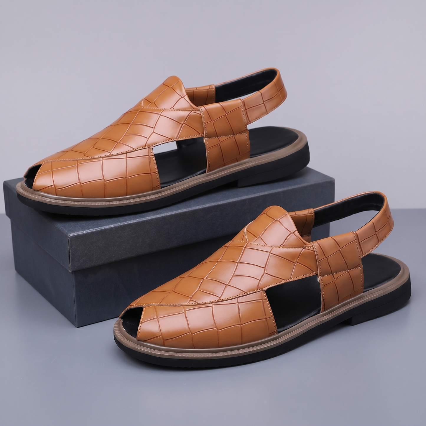 Brenton men's comfortable outdoor sandals, available in large sizes for all-day wear.