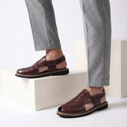 Brenton men's comfortable hiking sandals in action, ideal for durable outdoor footwear.