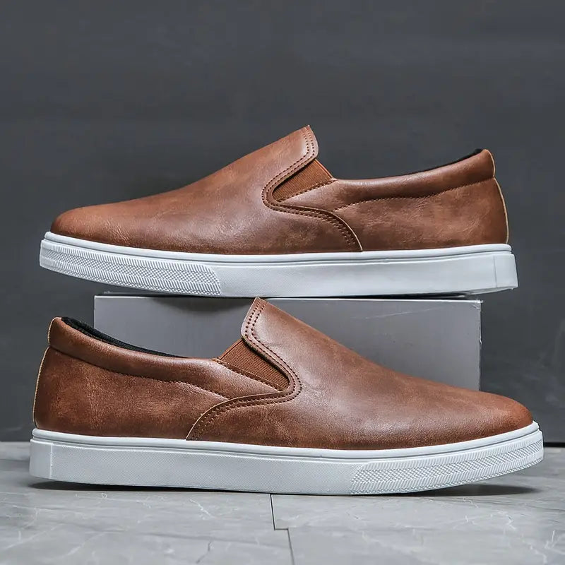 Versatile men's Brock loafers, perfect slip-on dress shoes for both formal events and comfortable everyday wear.
