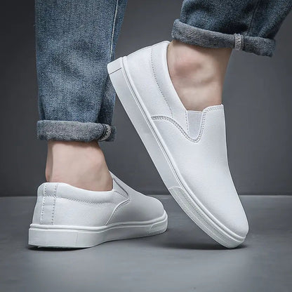 Comfortable men's Brock slip-on loafers, featuring a cushioned sole for all-day wear, ideal casual or formal footwear.