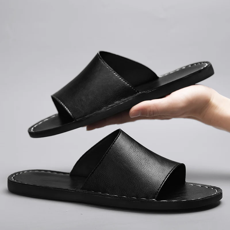 Brown cross-strap men's sandals, ideal summer footwear for ultimate comfort.