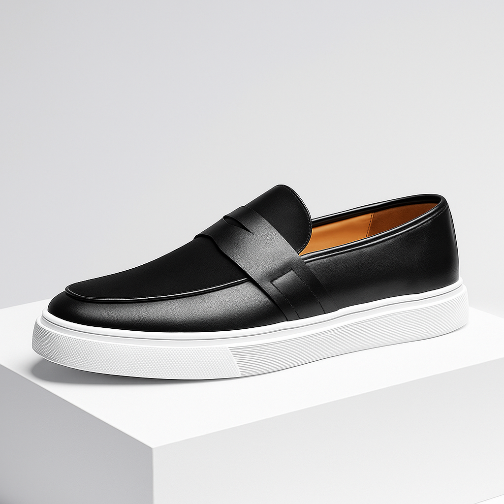 Men's easy slip-on loafers, designed for comfortable walking & a polished casual look, suitable for daily wear.