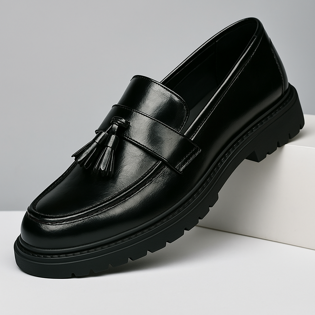 Premium men's tassel loafers, a stylish and comfortable choice for dress or casual.