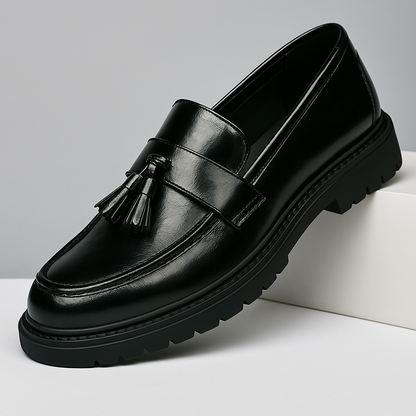 Premium men's tassel loafers, a stylish and comfortable choice for dress or casual.
