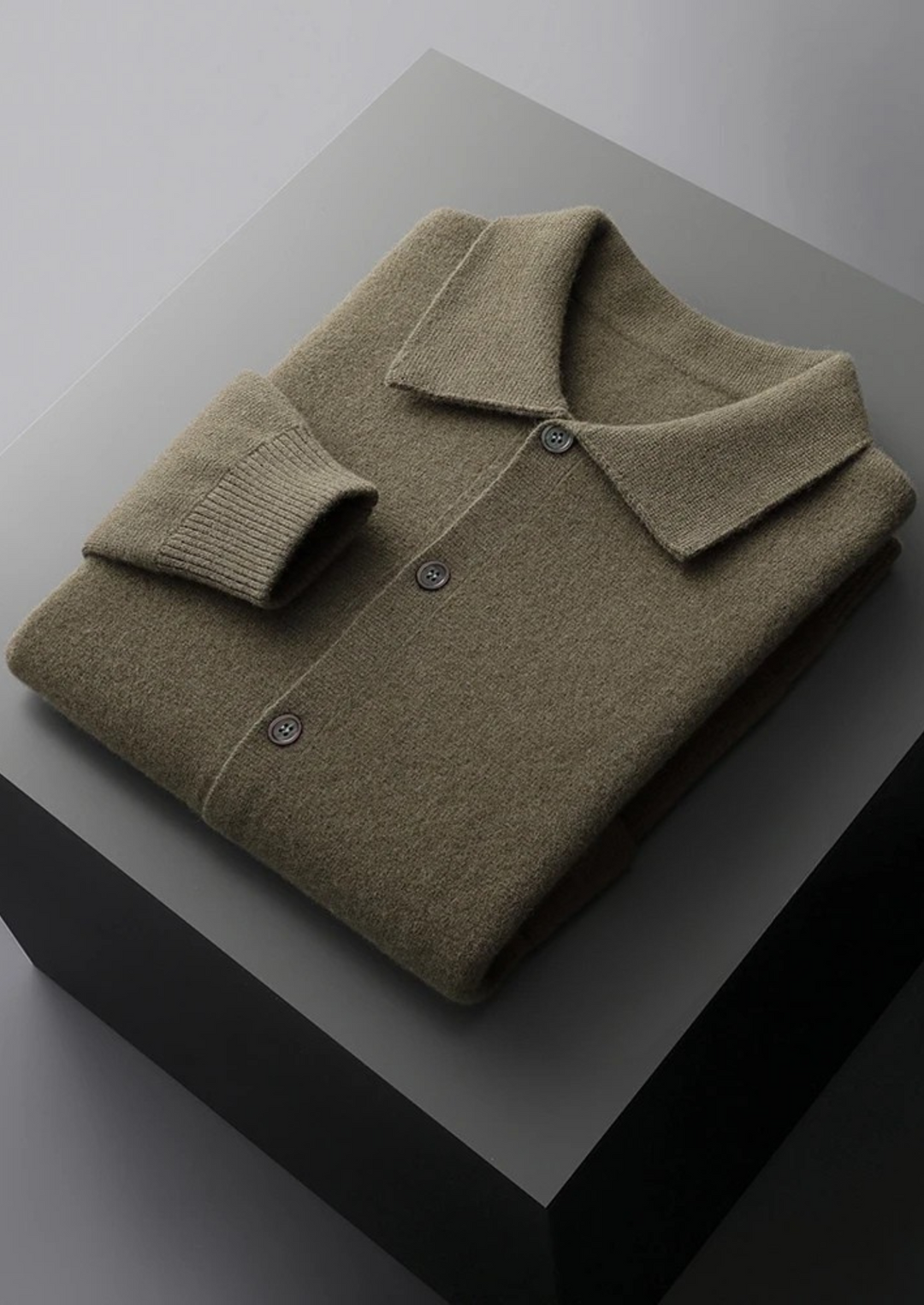 Premium men's button-up cardigan with patch pockets. Essential long-sleeve knitwear for stylish smart casual looks.