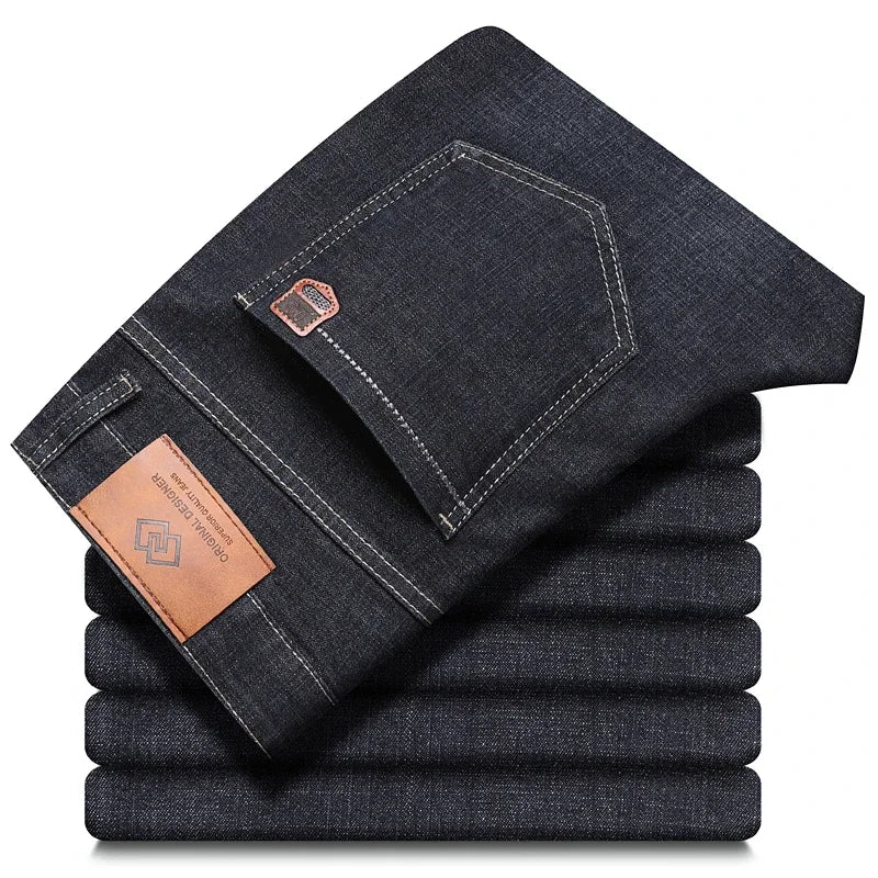 Tailored blue men's Cadence stretch denim jeans, perfect for casual fashion.