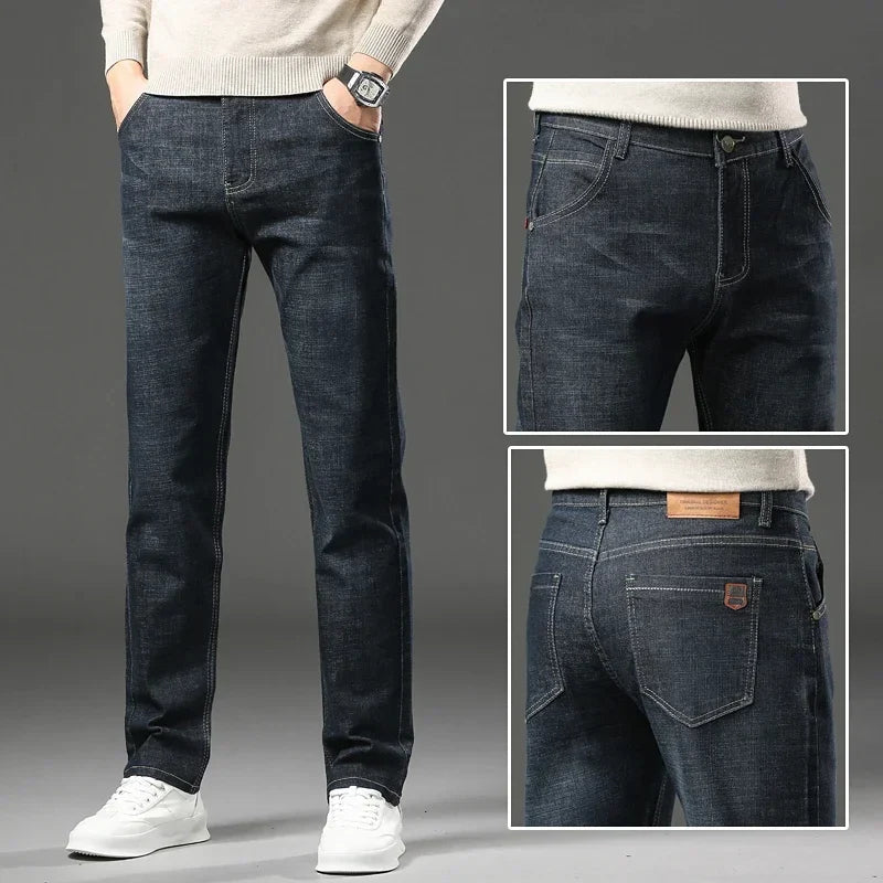 Black men's Cadence stretch denim jeans, comfortable casual pants for everyday.