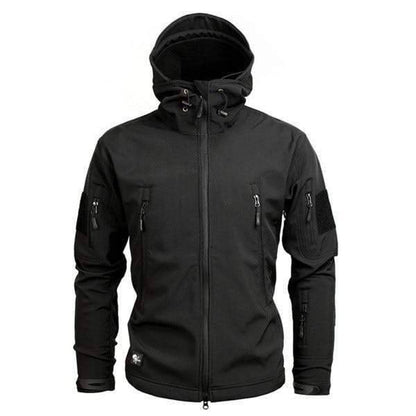 Durable men's camouflage outdoor jacket, fleece-lined for warmth & comfort