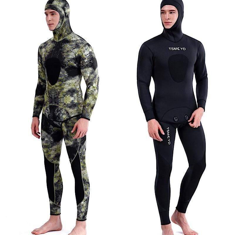 Men's camouflage neoprene full-body diving wetsuit for underwater sports