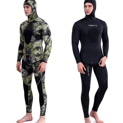 Men's camouflage neoprene full-body diving wetsuit for underwater sports