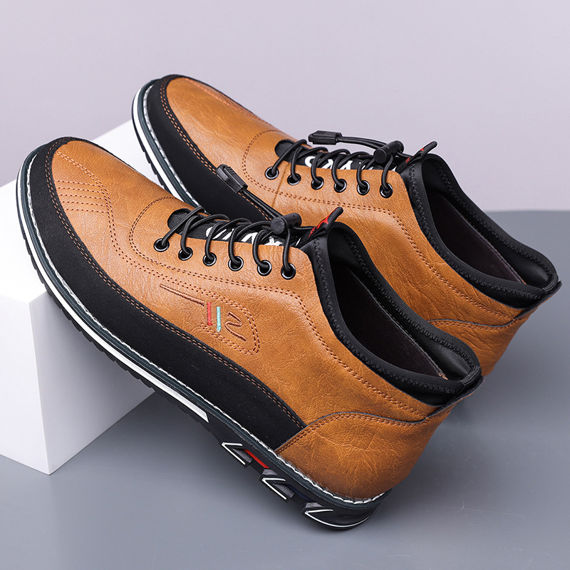 Graphite Gray men's Oxford hi-top barefoot sneakers, athletic & casual footwear with shock absorption.