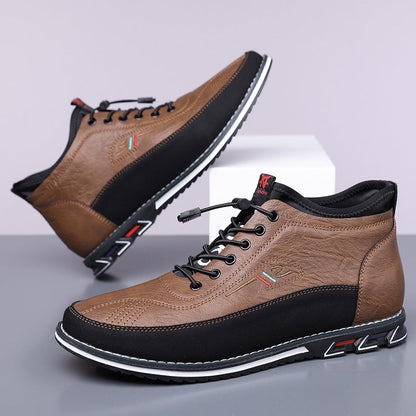 Graphite Gray men's Oxford style hi-top sneakers, versatile for casual or athletic wear, waterproof.