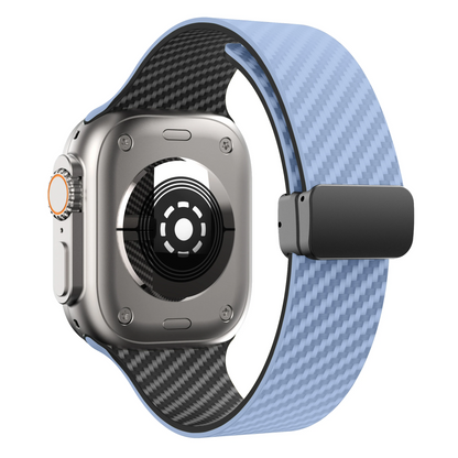Men's stylish carbon fiber watch band, durable & comfortable sport strap.