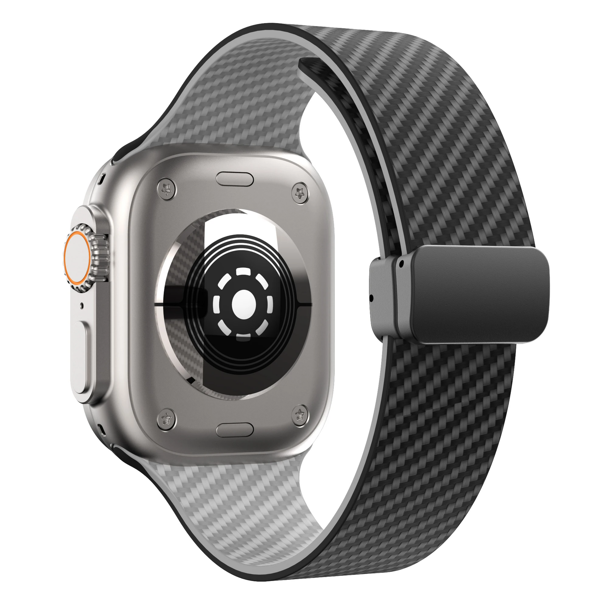 Men's durable carbon fiber watch strap, sleek design & secure fit.
