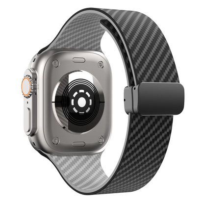 Men's durable carbon fiber watch strap, sleek design & secure fit.