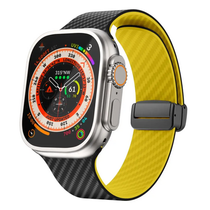 Durable men's carbon fiber watch band, comfortable and secure fit.