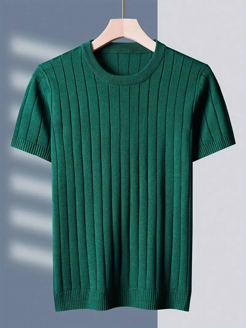 Men's Caspian ribbed short sleeve tee, offering effortless style & all-day comfort. Perfect casual everyday wear.
