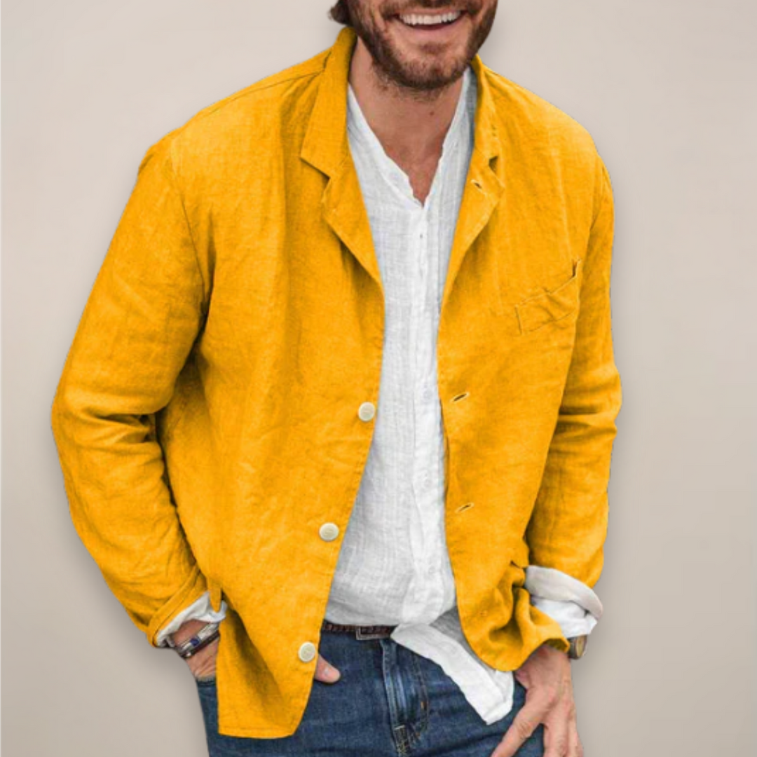 Effortlessly stylish men's casual blazer, a comfortable and relaxed fit jacket for everyday wear.