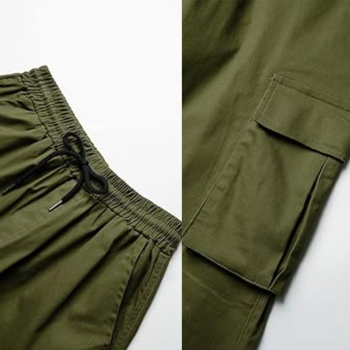 Athletic men's cargo pants, straight leg & comfortable. Ideal for everyday activities & contemporary men's style.