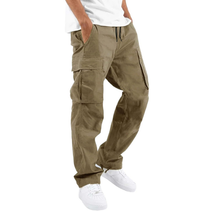 Comfortable men's athletic joggers, straight leg, offering a relaxed fit for activewear & daily tasks.