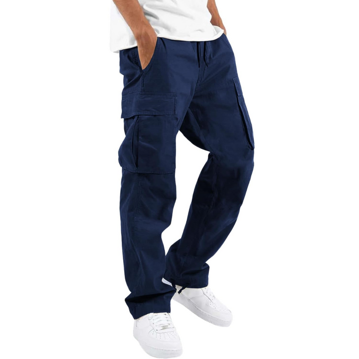 Durable men's activewear joggers, Vincent, with cargo pockets. Ideal for everyday comfort & practical style.