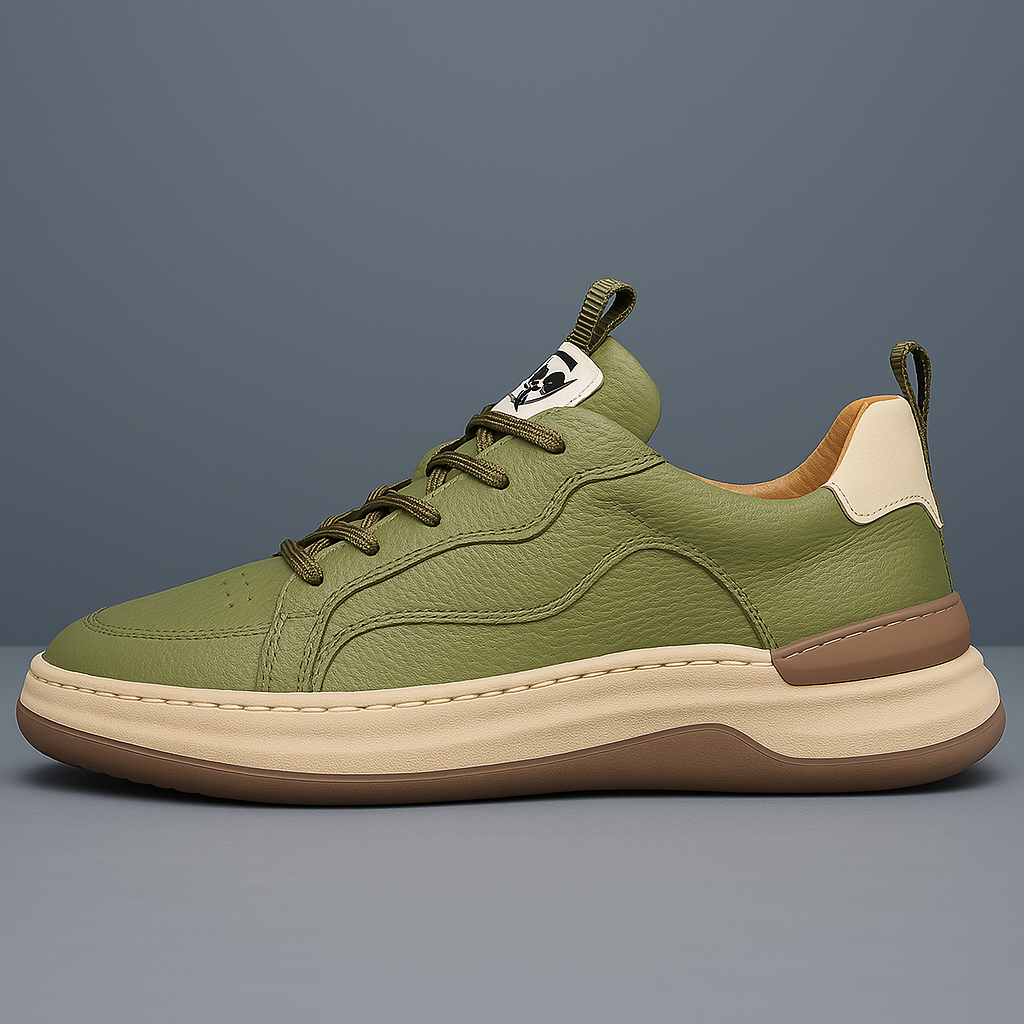 Stylish men's low-top sneakers, versatile for casual everyday outfits.