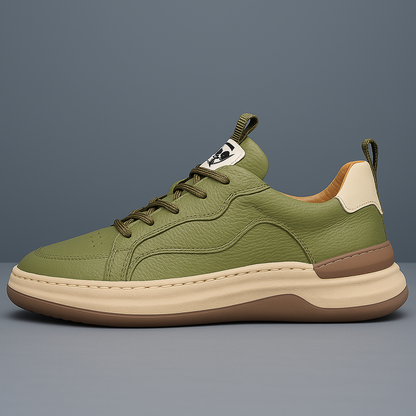 Stylish men's low-top sneakers, versatile for casual everyday outfits.