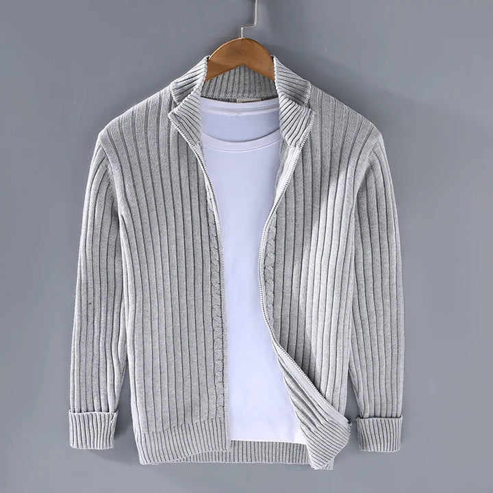 Men's comfortable knitted jacket, perfect fall/winter layering piece. Stylish casual open front cardigan.