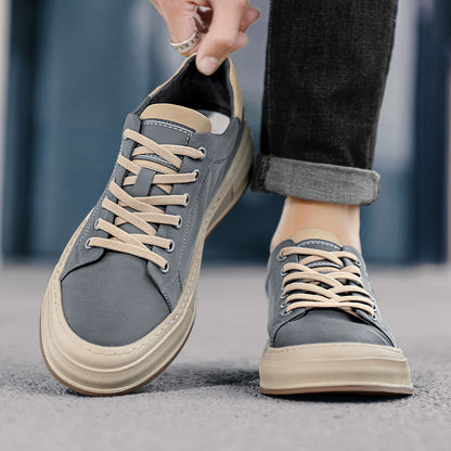 Stylish blue men's lightweight sneakers, perfect for everyday casual wear & comfortable walking.