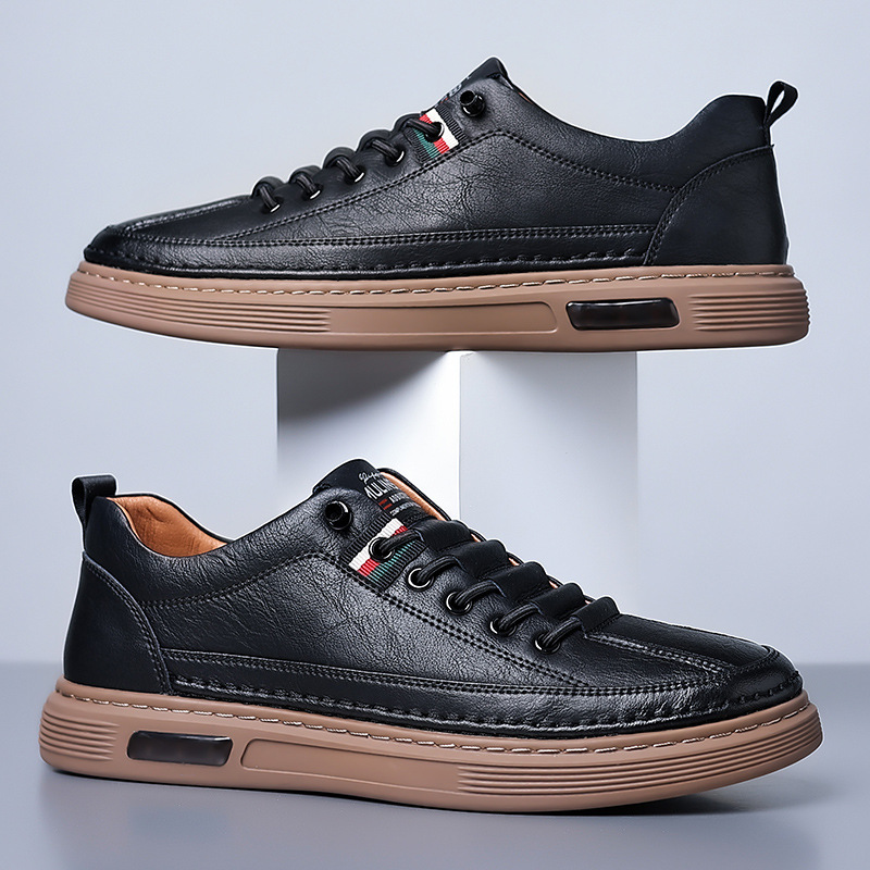 Simple yet stylish men's low-top sneakers, ideal for casual fashion and everyday comfortable walking.