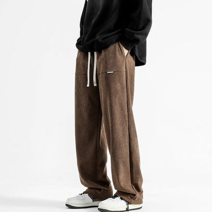 Relaxed fit men's casual Malibu pants with a comfortable drawstring waist, perfect for leisure.
