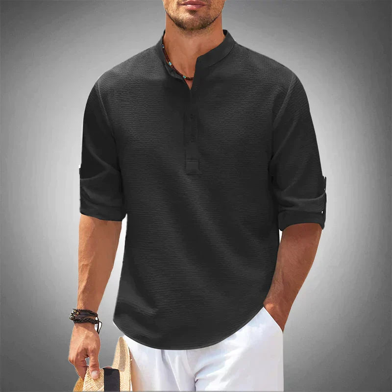 Lightweight & breathable men's short sleeve shirt, ideal for summer comfort, casual outings, and active wear.