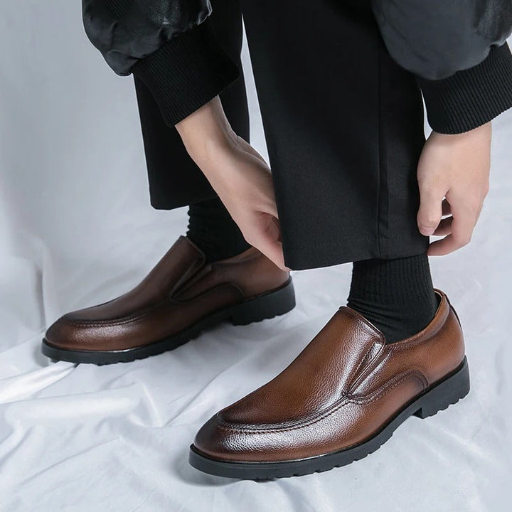 Comfortable men's slip-on loafers, ideal for casual outfits or smart business casual attire.